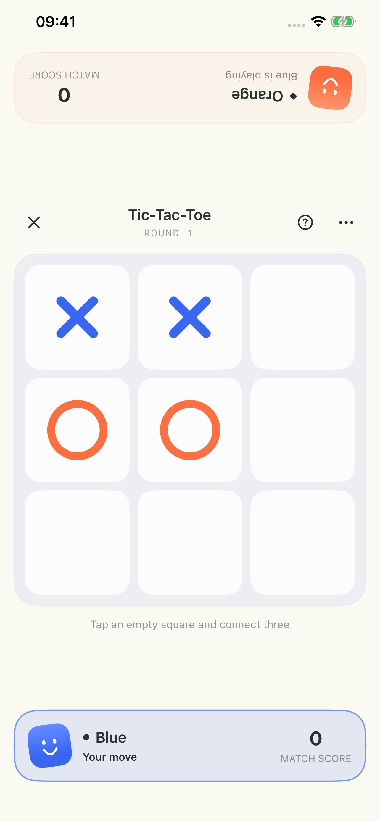 Tic-Tac-Toe game screen